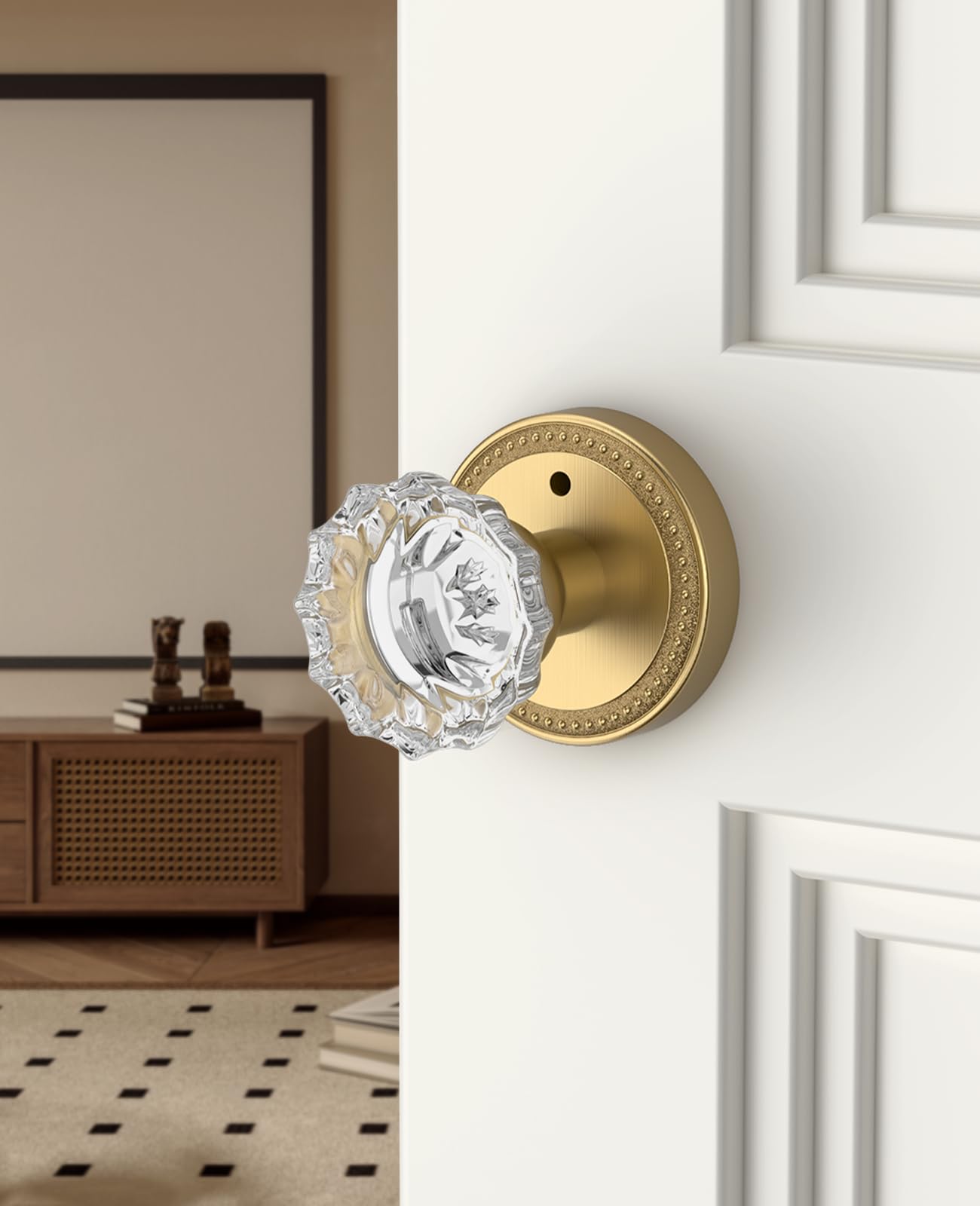 Champagne Bronze Privacy Door Knobs - 6 Pack -3
