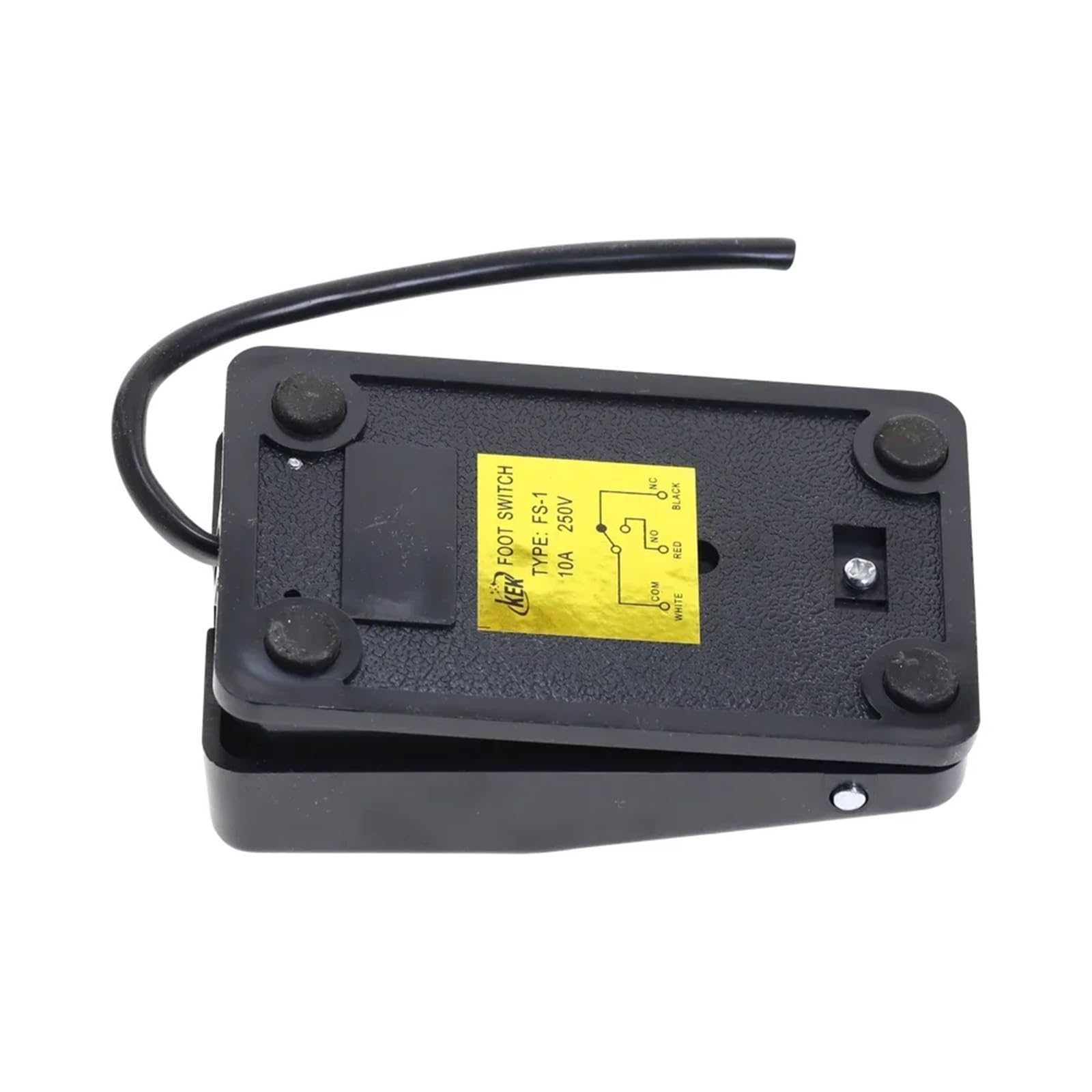 Przełącznik nożny FS-1 Chwilowy sterownik nożny Przełącznik nożny Elektryczny przełącznik nożny AC 250V 10A 1 NO 1 NC SPDT 1 szt.