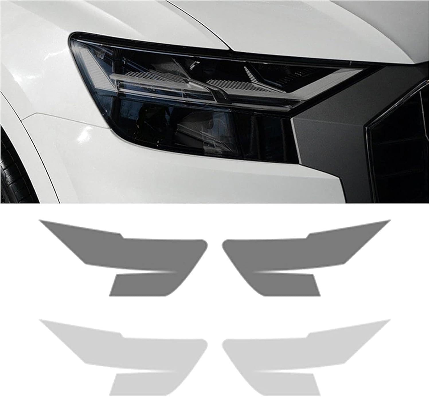 SamLng Car Front Light Film for Q8 2019 2020 Blackened Car Headlight Protective Film Car Front Headlamp Protection Film car Lights Film Headlight Anti-Scratch Non-Yellowing Protective Film