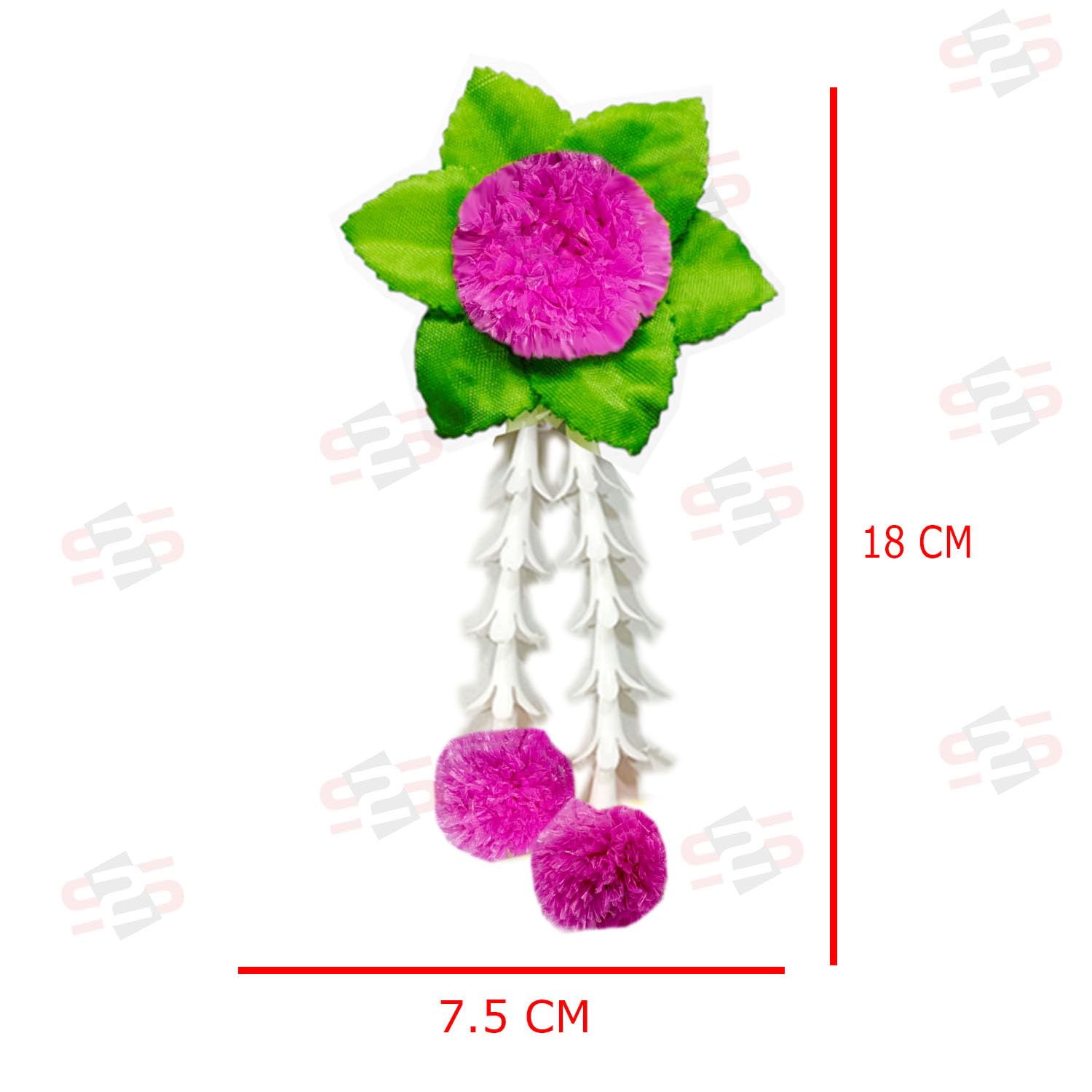 S2S Plastic Artificial Flowers And Leaves Decoration At Home Easy Simple Backdrop | Beautifully Crafted Artificial Flower - (Pink Flowers) (Pack Of 12 Pcs)