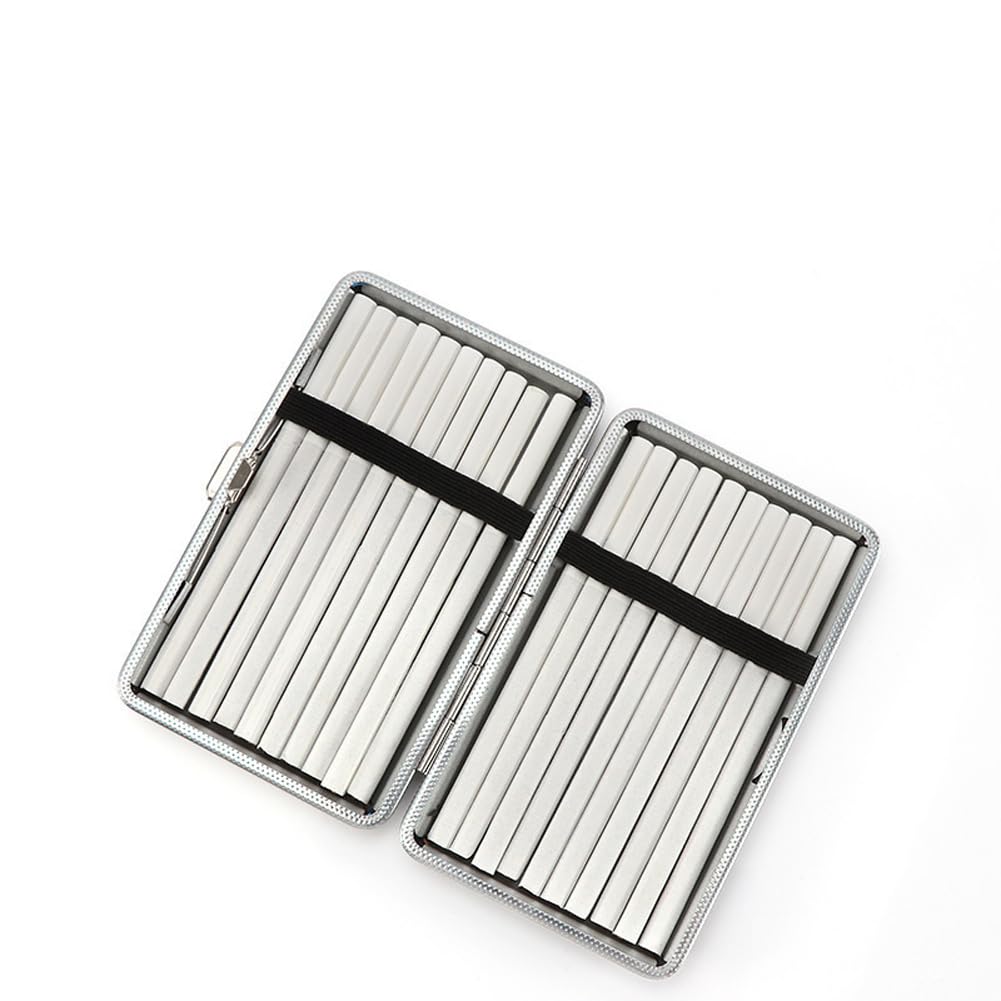 Amazon.com: 1 Piece Cigarette Case Metal Cigarette Box Rectangle Portable Cigarette  Holder Case with Pu Leather Surface, Black : Health & Household