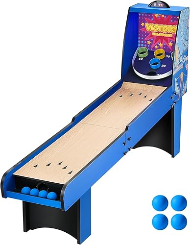 VEVOR Roll and Score Classic Arcade Game Table, Sky Ball Table Machine, LED Electronic Scorer & Track Lighting, Sonido, Retorno automático de la