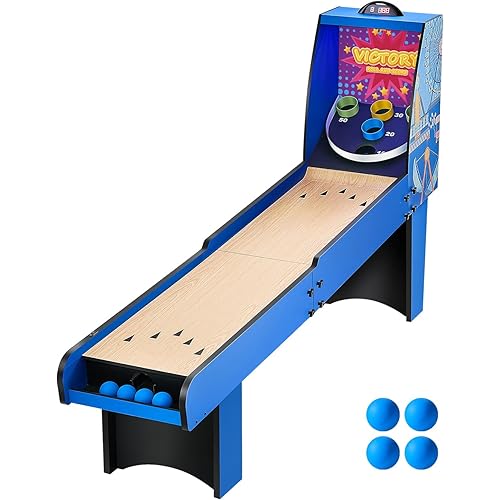 VEVOR Roll and Score Classic Arcade Game Table, Sky Ball Table Machine, LED Electronic Scorer & Track Lighting, Sound, Automatic Ball Return, Home Recreation Game Room