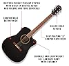 Gretsch Prelude™ D100CE Dreadnought Electro-Acoustic, Black. Ideal Guitar for Beginners #1