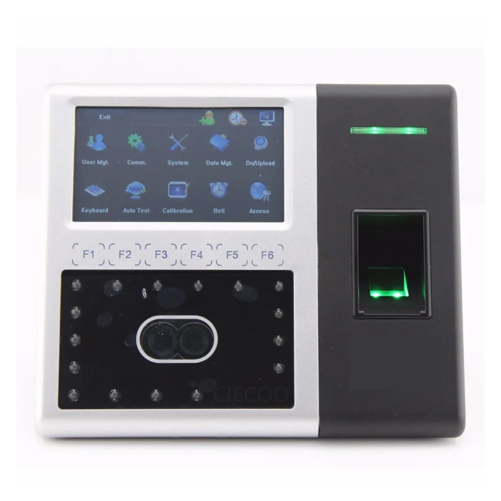 Terminal de control de acceso y tiempo de identificación de huellas dactilares facees, reconocimiento face con pantalla táctil de 4,3" Conexión rápida(ID)