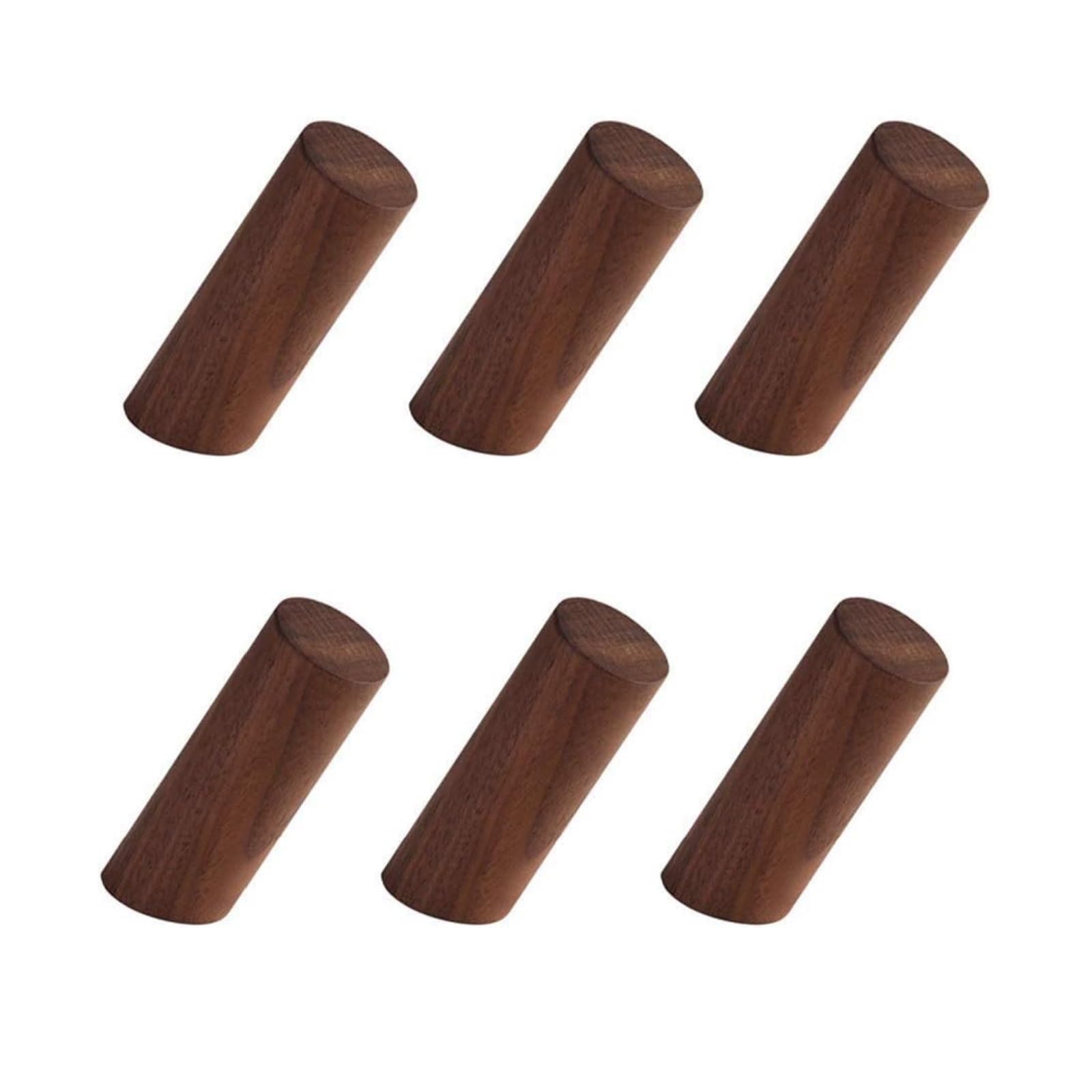 Kleiderhaken aus Holz zur Wandmontage, Vintage-Gestell for Kleidung, Hüte, Handtaschen, Schlüssel, nization Set mit 6 kleinen Kleiderbügeln(M)