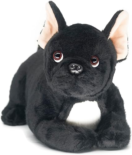 Animal de peluche de bulldog francés, animales de peluche de perro negro, peluche grande para cachorros, juguete de peluche para regalo de