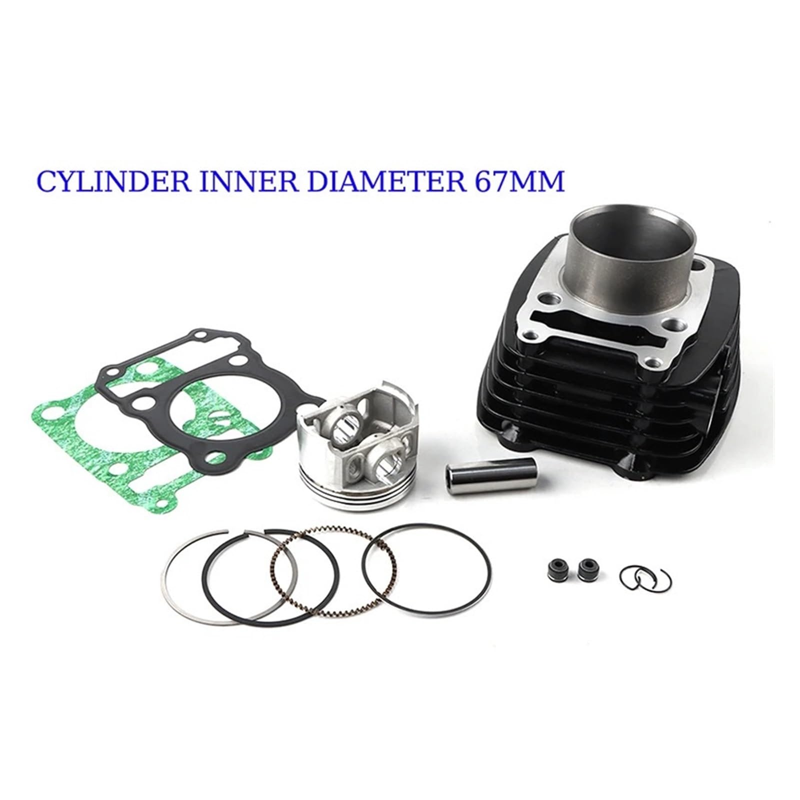 Moto 67mm Cilindro Motore 220cc Moto Blocco Cilindri Kit Pistone Testa Guarnizione di Base for Pulsar NS 220 Avenger 220