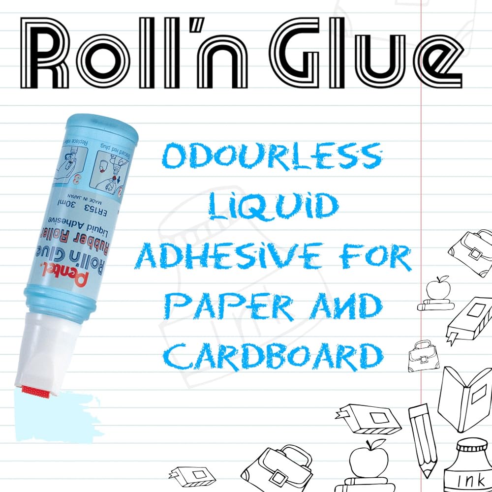 Pentel Roll n Glue Rollkleber 12 Stück à 55 ml