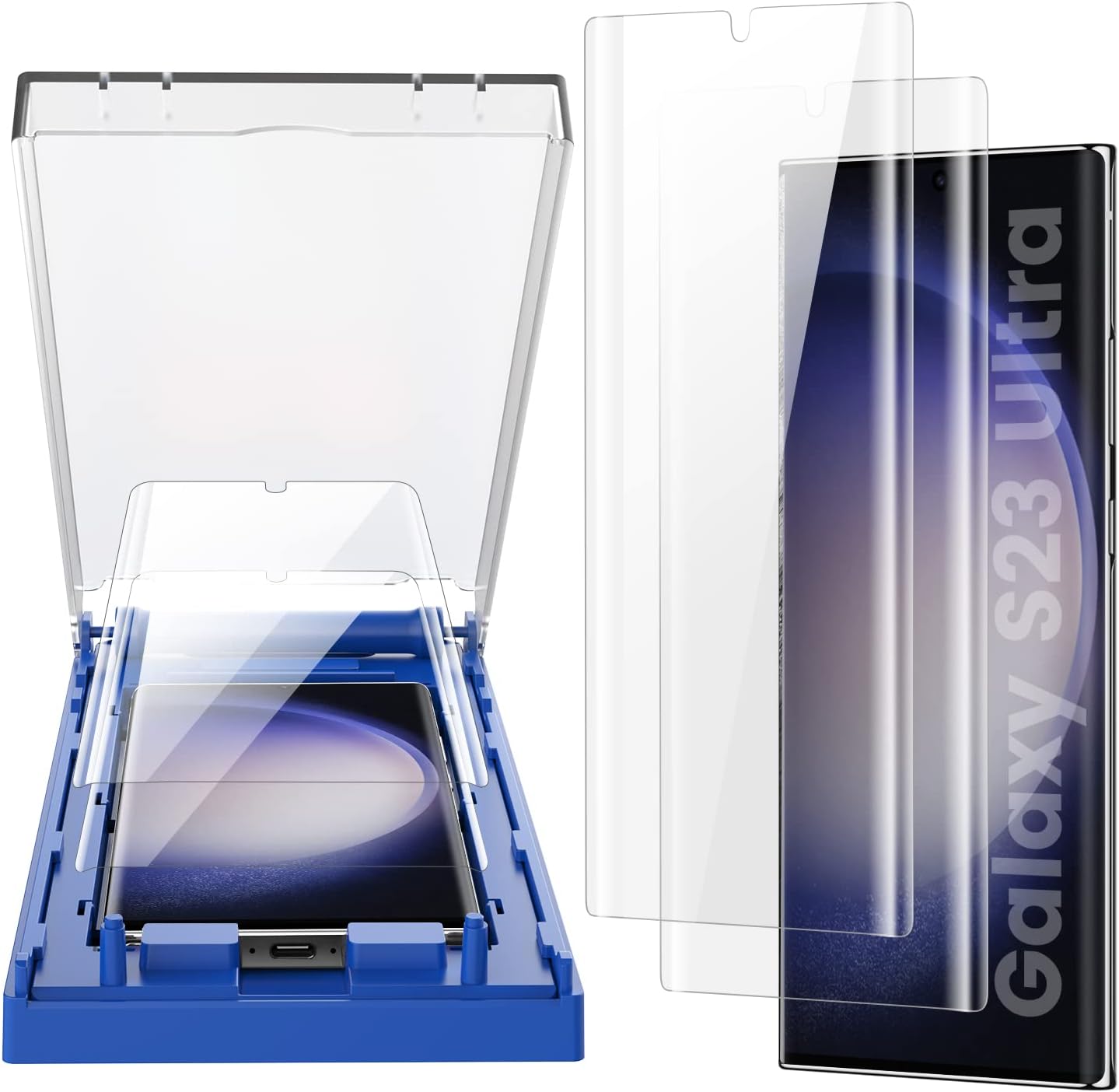 MOHAVE 2 Pack [Auto Alignment] Screen Protector for Samsung Galaxy S23