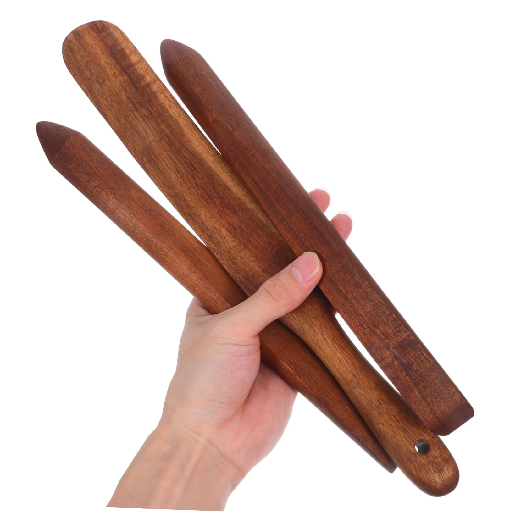 3piezas Remover de Madera de Acacia Espátulas de Madera para Cocinar Herramienta para Remover Pan para Repostería y Cocina Varilla para Mezclar Pan