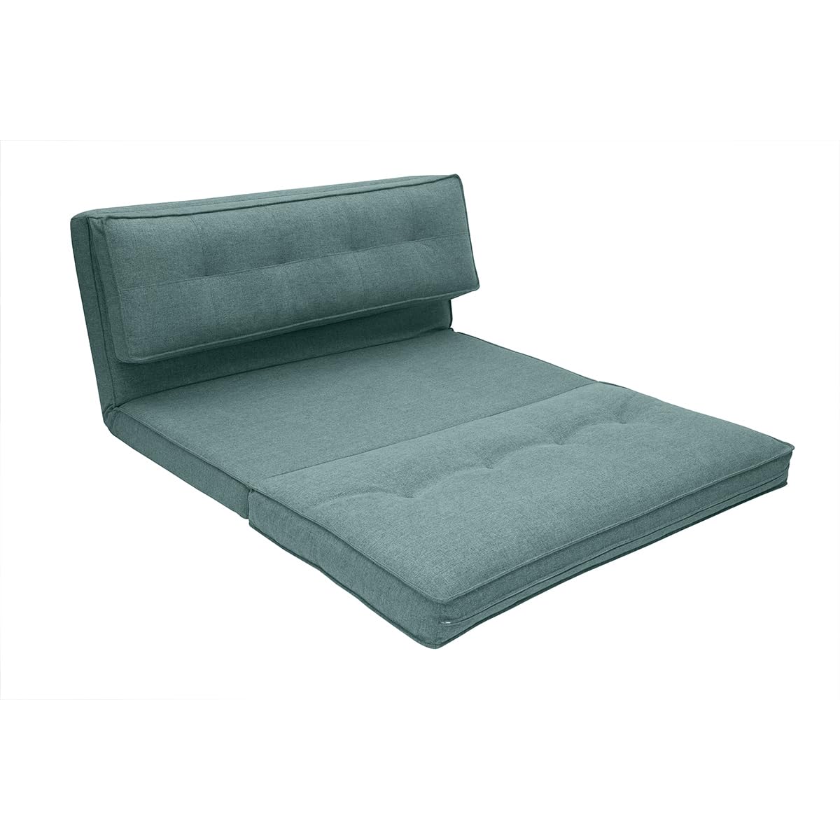 Miliboo Chauffeuse 2 Places Convertible en Tissu Vert de Gris Sally