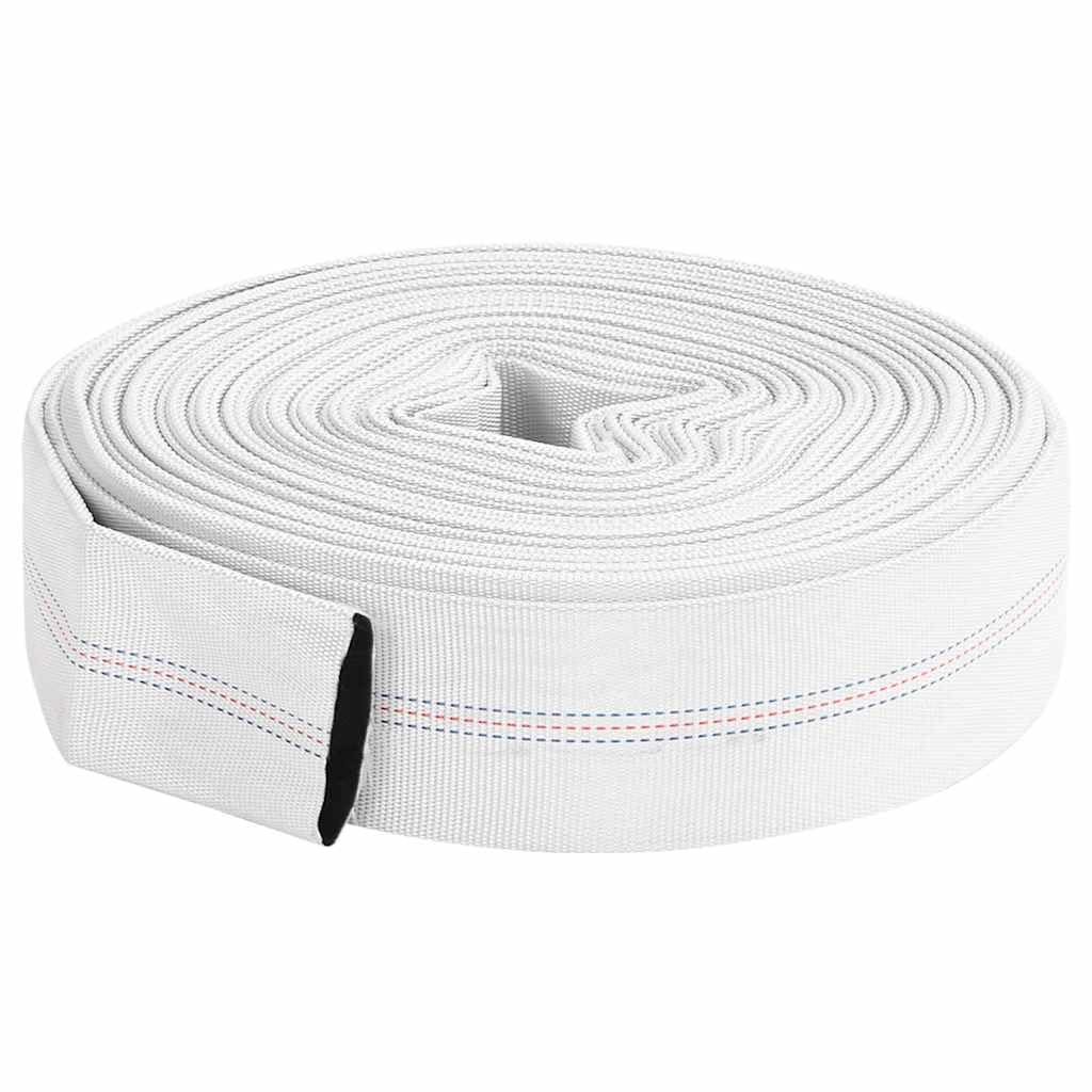 Tubo piatto da 20 m, in PVC, per irrigazione, colore bianco