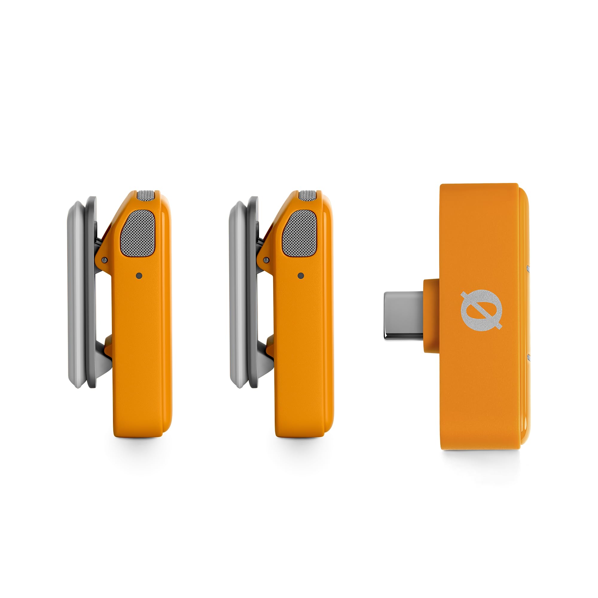 RØDE Wireless Micro - Kompaktowy mikrofon bezprzewodowy, dwa mikrofony z etui ładującym do tworzenia treści na smartfony - USB-C, Pomarańczowy