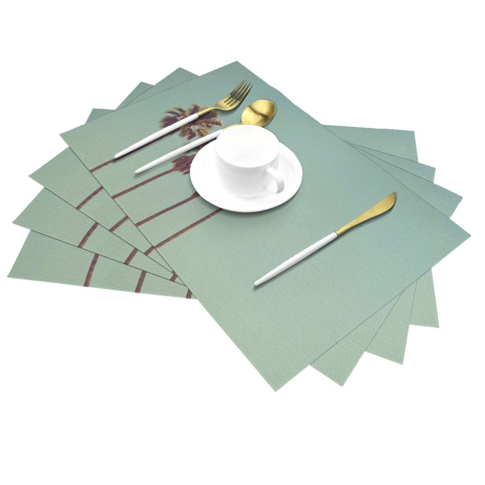 Sets De Table élégants En Forme De Palmier, Résistants à La