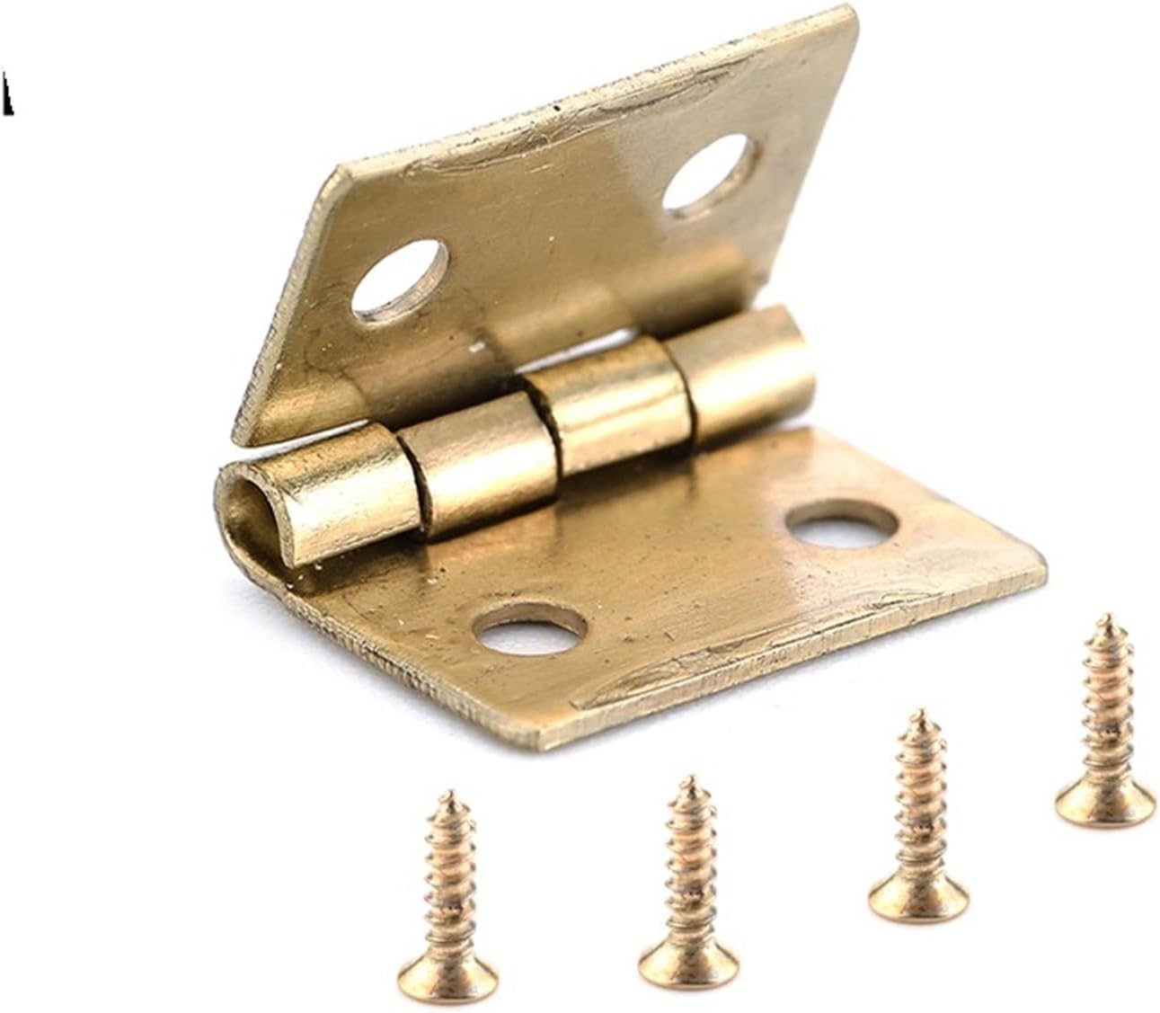 Mini Bronze Gold Hinge Square Antique Door Hinges for Wooden Cabinet Drawer Jewellery Box Furniture Hardware 5Pcs(Bronze)