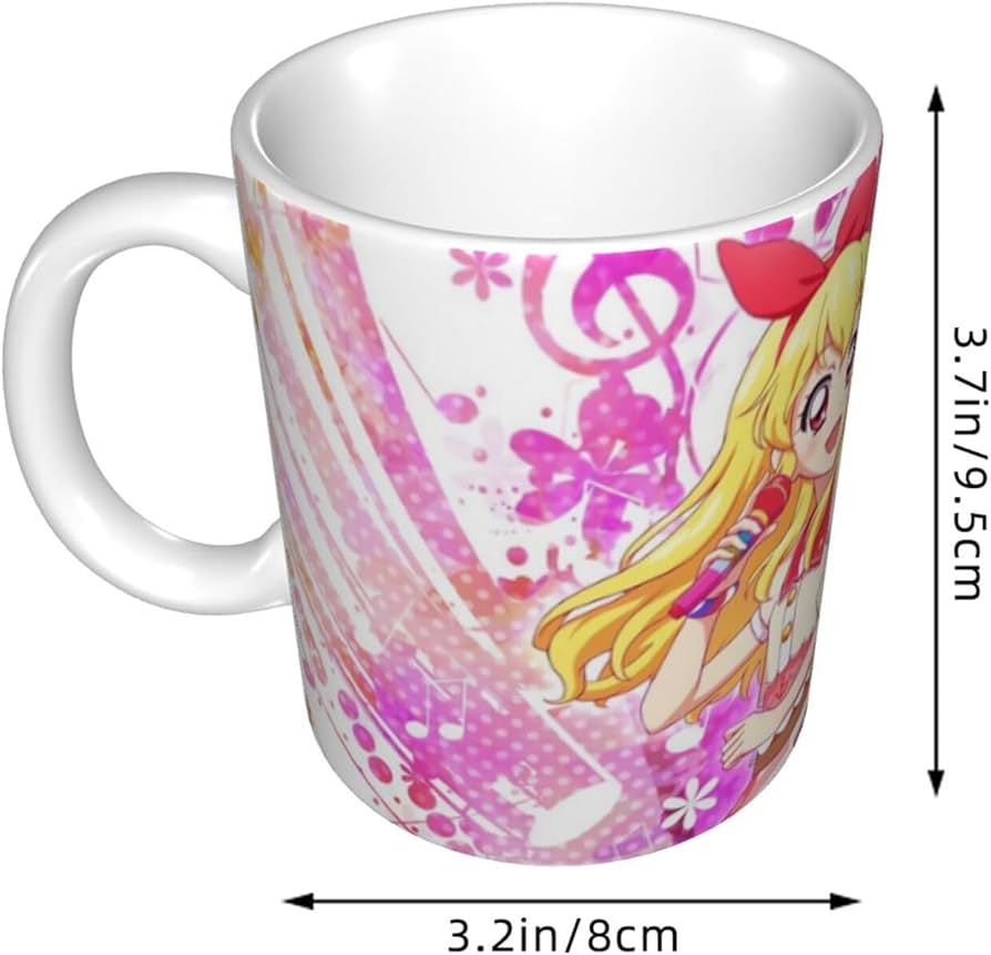 劇場版アイカツ　音符マグカップ 新品・未使用】劇場版アイカツ 音符マグカップ いちご あおい 蘭