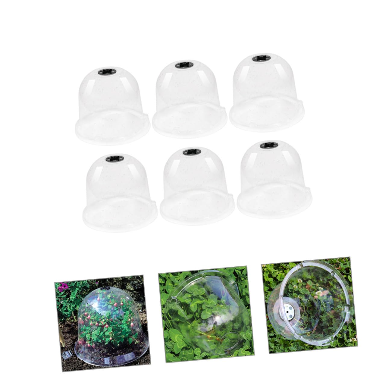 Abaodam 6pièces Cloche Plastique pour Plantes De Jardin Cloches De Protection Gel pour Plantes Extérieur
