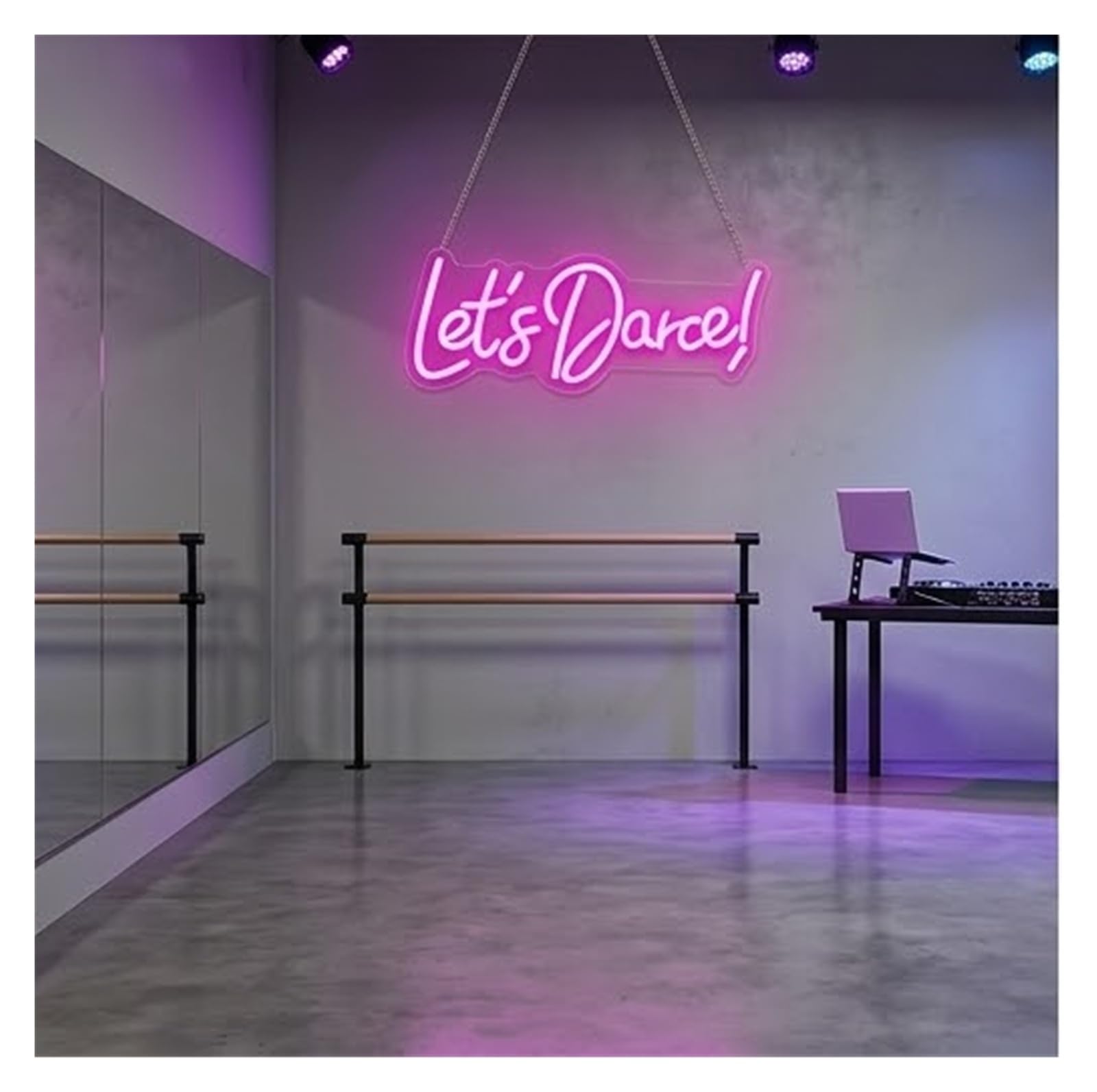Insegna al Neon LED Let's Dance Insegna Al Neon Per Decorazioni Da Parete Luce A LED Per USB Per La Casa Bar Sala Per Feste Danza KTV Music Club 33.2cm×13.8cm