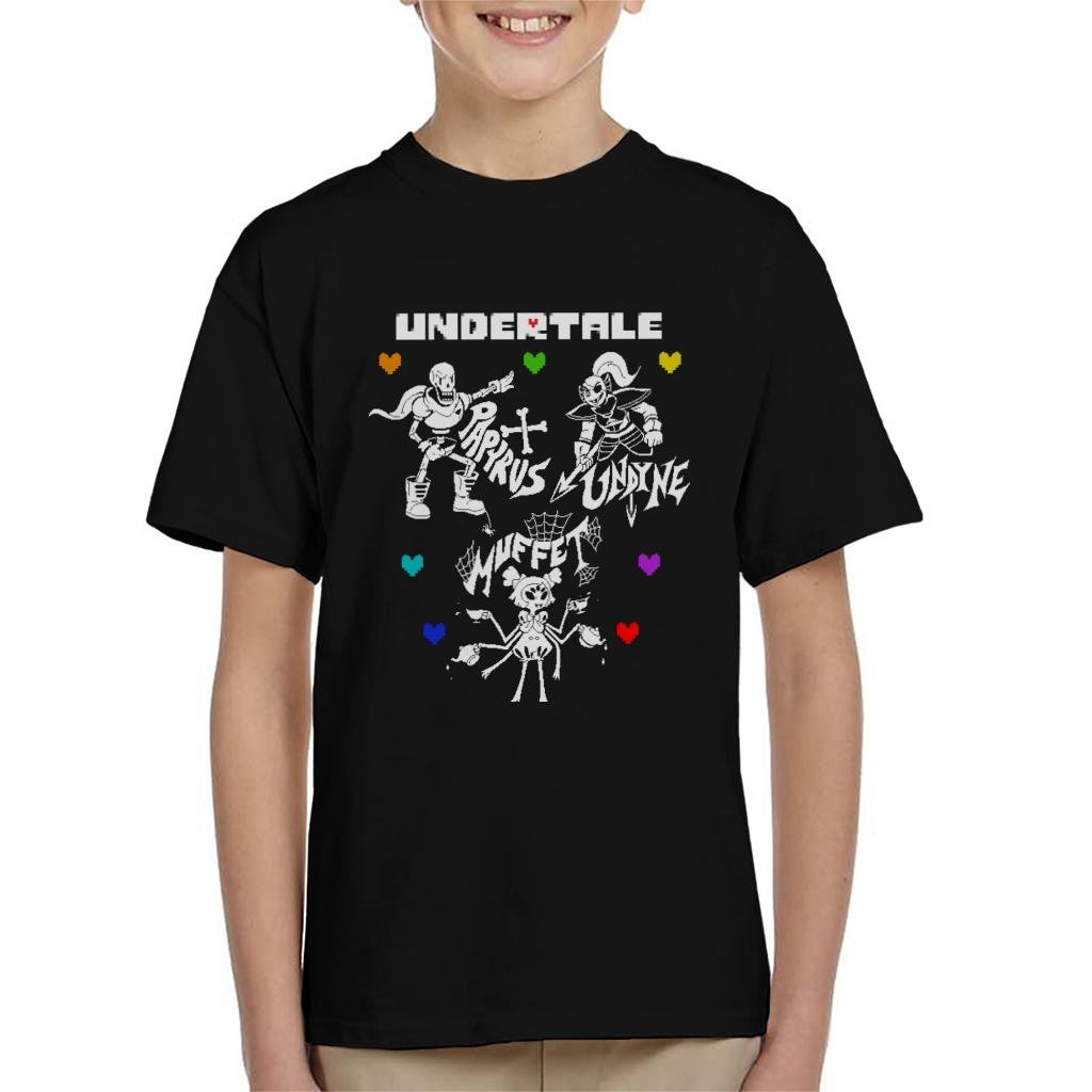 Cloud City 7 Black Undertale Characters Kid's T-Shirt