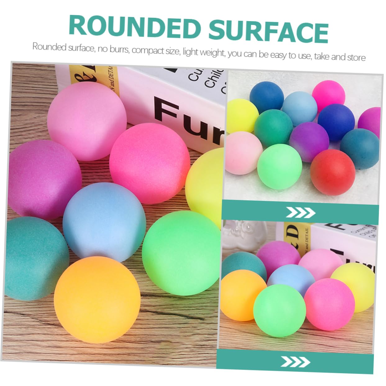 ibasenice Practical 40mm Colorful Table Tennis Balls 150pcs Great for Parties Game Nights