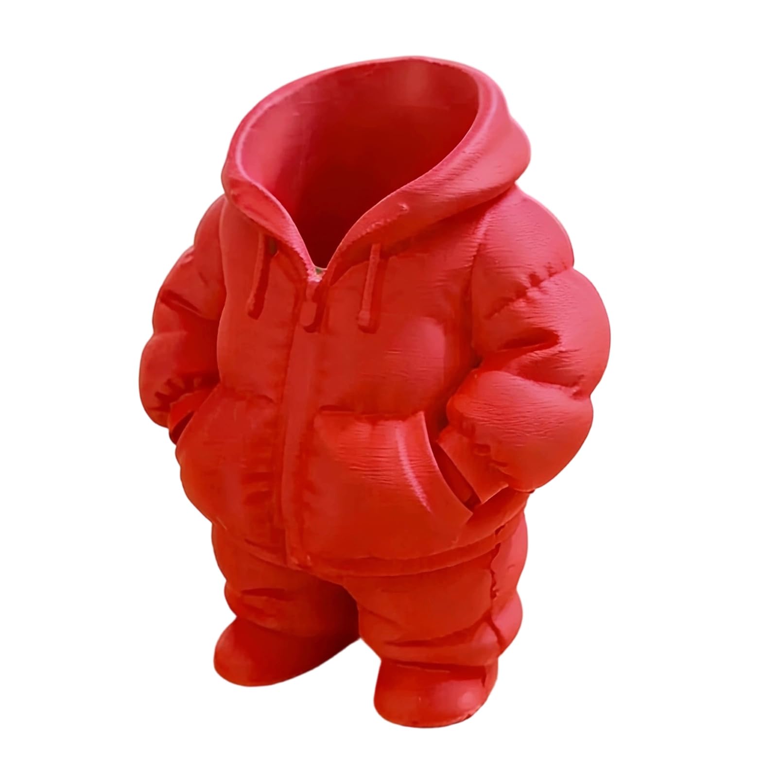 Glifora 3D Printed Down Coat Pen Holder - Desk Makeup Brush Organiser, Creative Puffer Jacket Pencil Cup for Office, Teacher and Student Gift