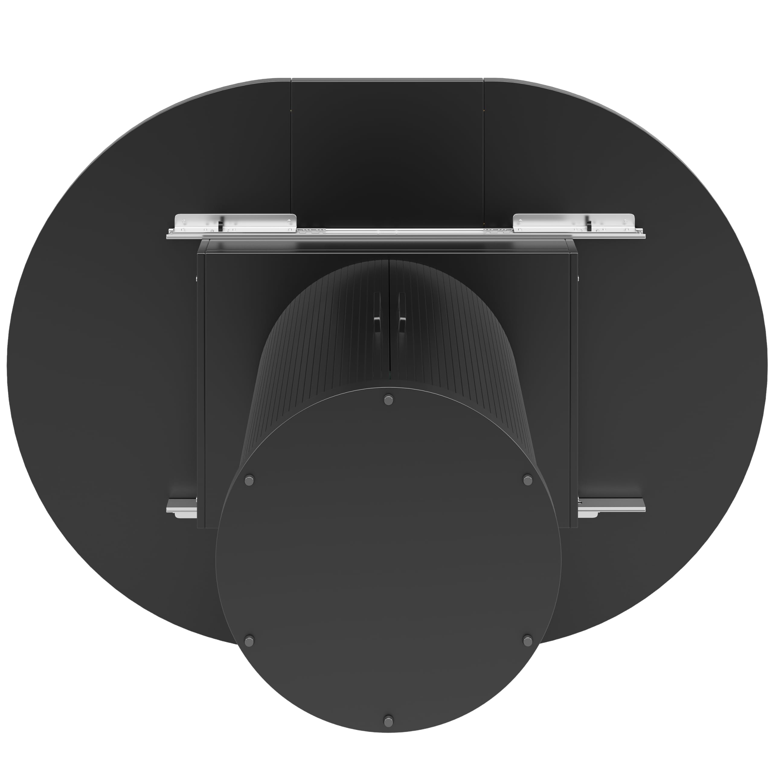 Tavolo da pranzo estensibile, tavolo da pranzo, tavolo da cucina, tavolo da balcone, tavolo da pranzo rotondo, allungabile fino a diventare ovale, 118-158 cm, per 6 persone
