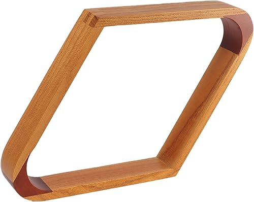 Miniatura 18 de GSE Games & Sports Expert Triángulo de Billar de Madera Maciza para 8 Bolas / Rombo para 9 Bolas, Porta Bolas de Billar para Bolas de Billar de