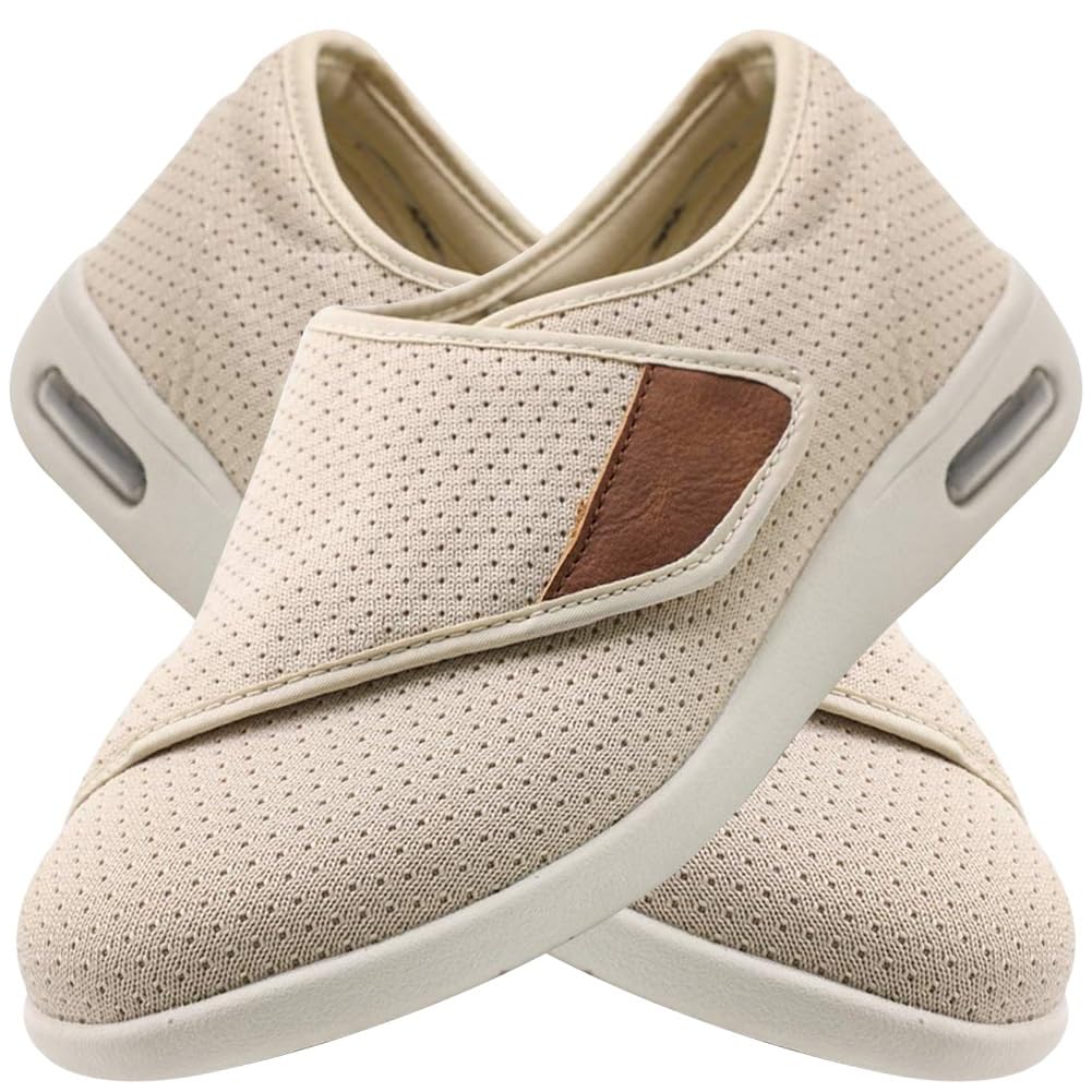 Cómoda Artritis Edema Zapatos hinchados Zapato pie diabético Zapato Madre Regulable engorde y ensanchamiento Zapatos DiabéTicos Respirable Zapatillas