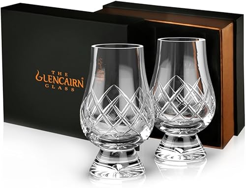 Cut Glencairn - Juego de 2 vasos de whisky en caja de presentación