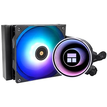 Thermalright Frozen Notte 120 ARGB Black CPU Water Cooler, 120mm Aio Cooler, Infinite Mirror ARGB Water Pump,2000RPM,for AM4/AM5,Intel LGA 1700/1851/1150/1151/1200
