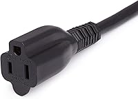 Vista 4 de Yaxa Basics Extension Cord, 13 Amps, 125V, 20 Foot, Black - Pack of 2 Negro