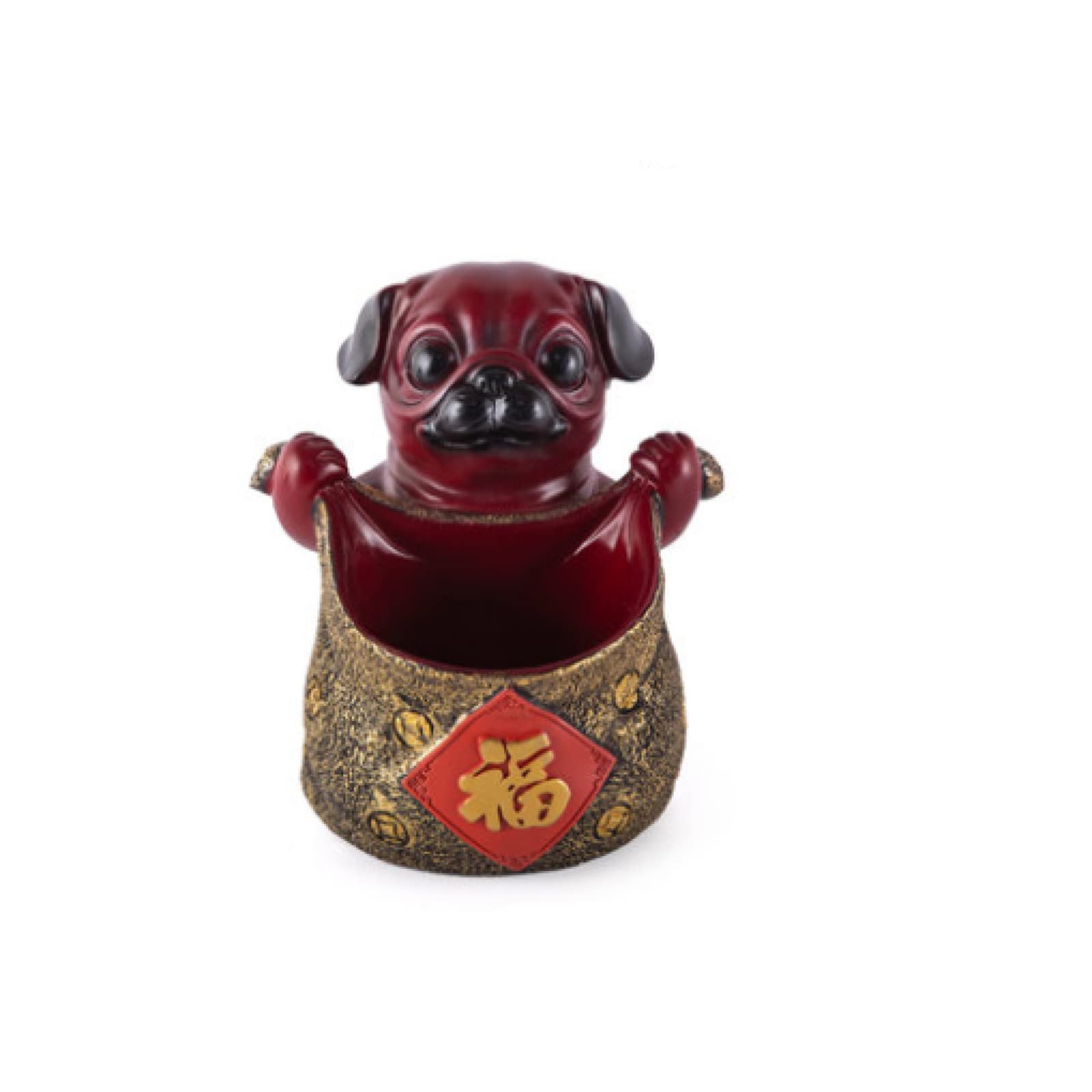 Chiot boîte de rangement en résine pour bureau et salon