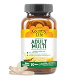 Country Life Adult Chewable Multivitamin with Coenzyme B-Vitamins, Antioxidants, Minerals, Pineapple-Orange Flavor - Supports Energy Metabolism and Immune Health, Gluten Free - 60 Wafers