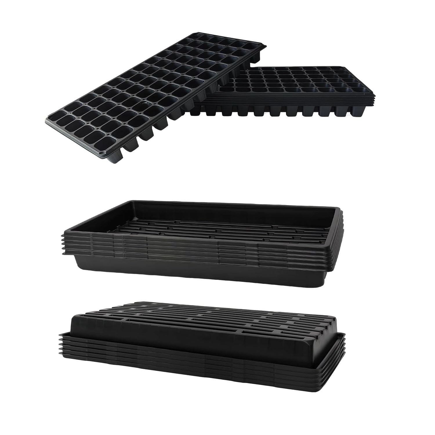 RooTrimmer Thick Durable 72 Cell Plug Tray Big Cell Seed Trays 10pack