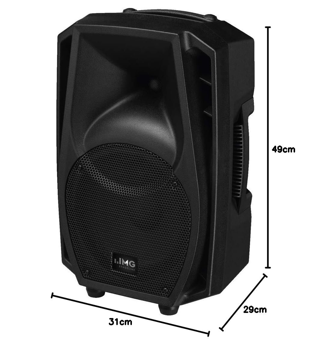 IMG STAGELINE WAVE-08P Passive Fullrange-Lautsprecherbox, 200 W, 8 Ω in Schwarz