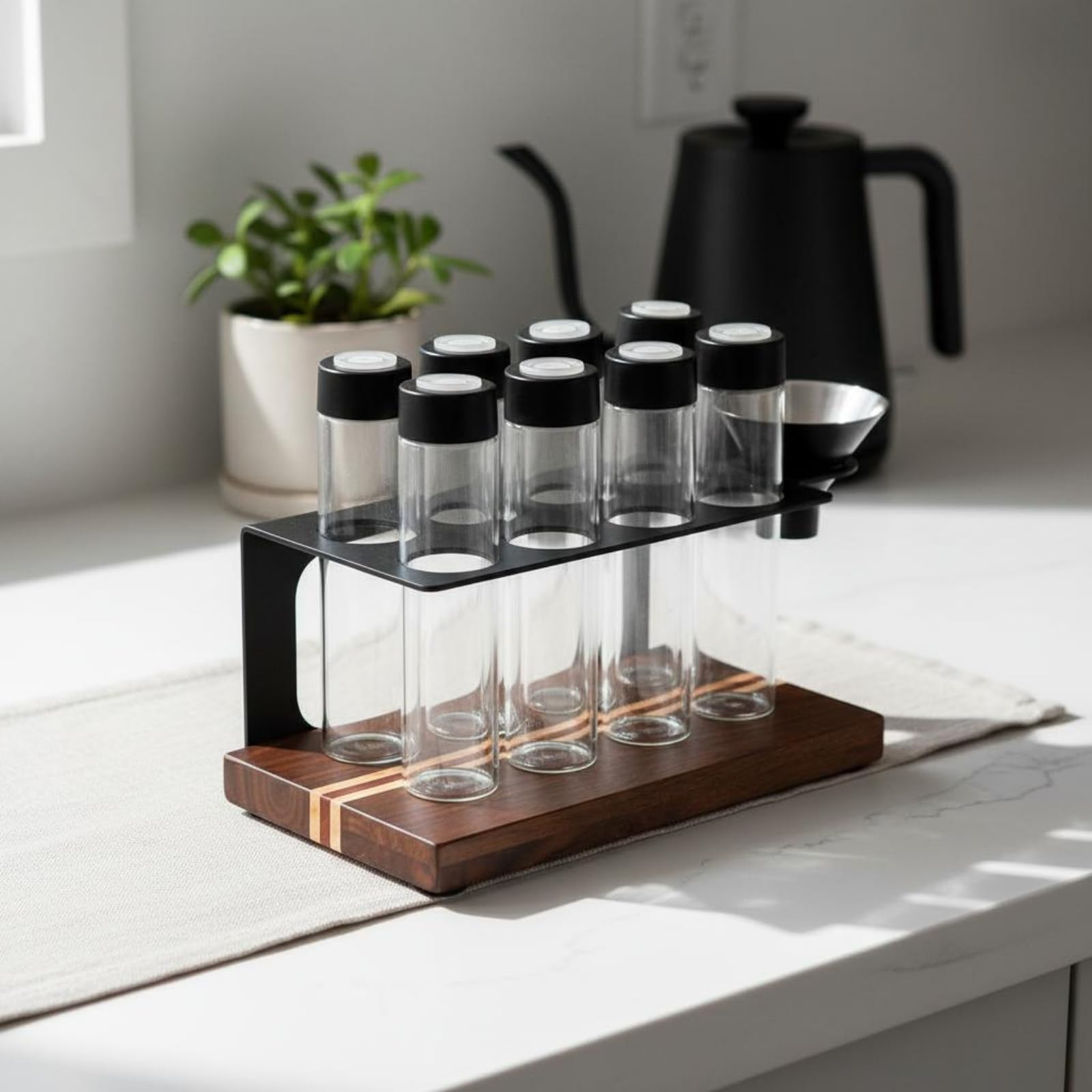 Kaffeebohnen-Dose mit Einwegventil tragbar transparent Kaffeebehält Entgasungsventil Kaffeebohnenbehält