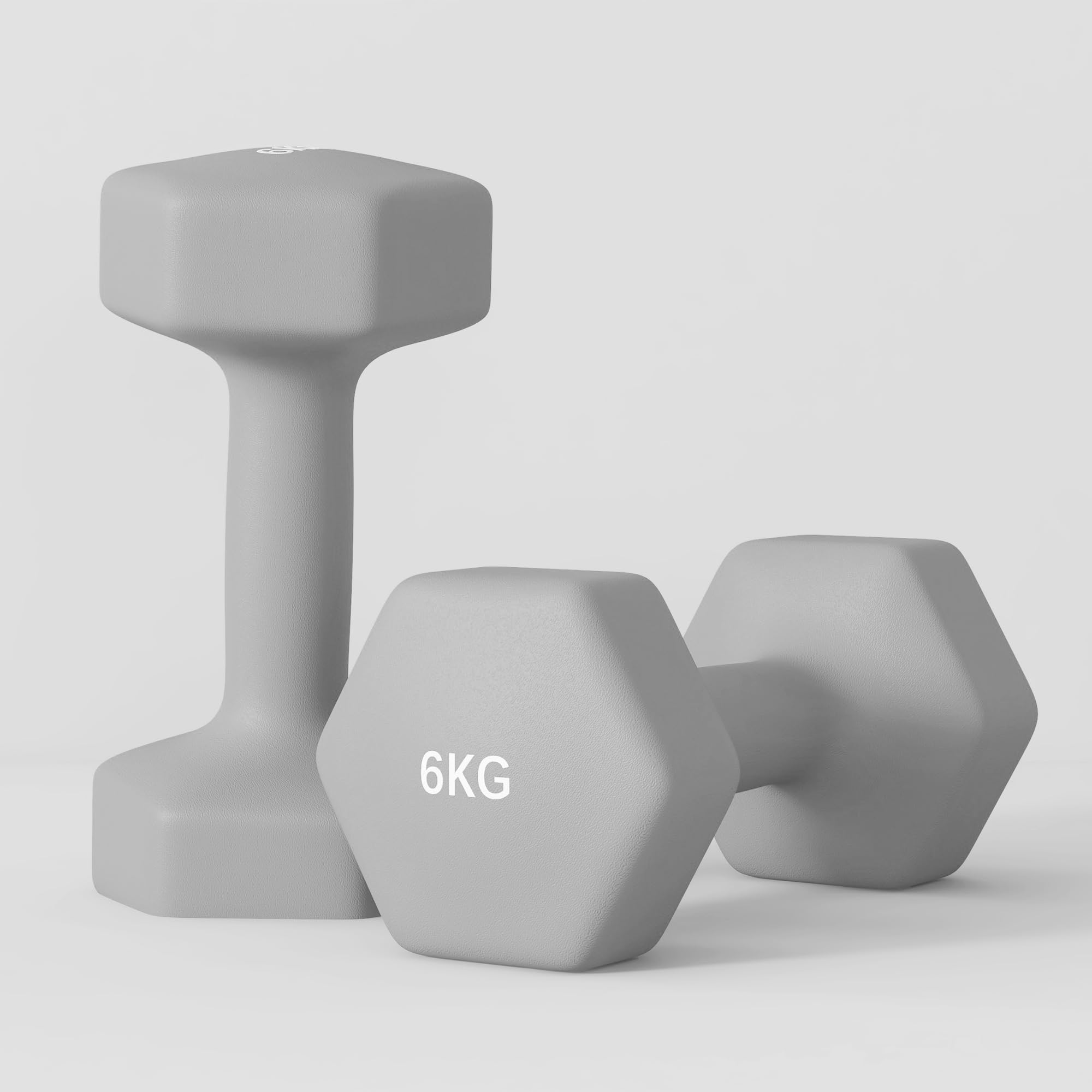 SPORTNOW Zestaw hantli z obciążnikami, zestaw krótkich hantli z żeliwa, 2 x 3/6 kg, dla mężczyzn i kobiet, zestaw hantli do domu, studia fitness, treningu siłowego
