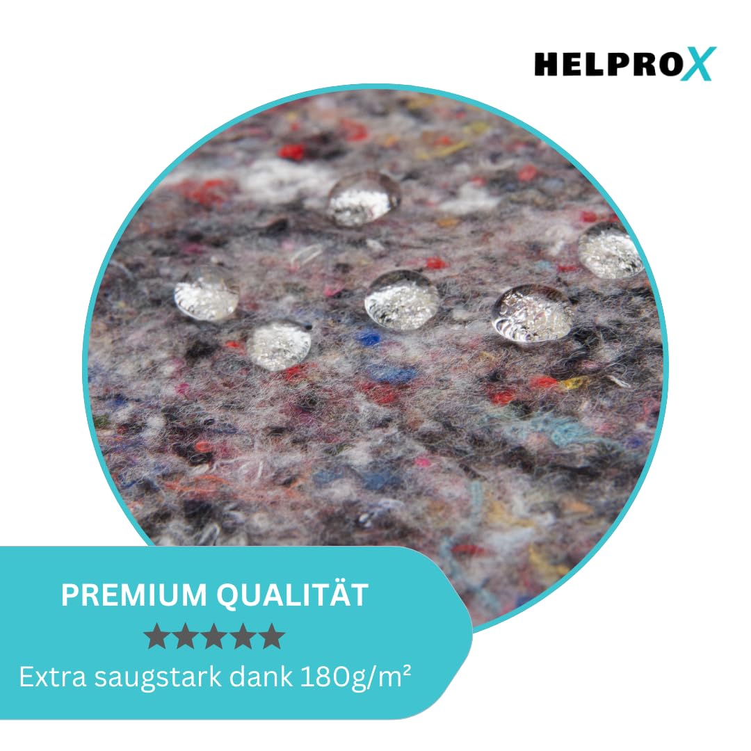 Malervlies 50m - Malerfliesrolle mit Anti-Rutsch Beschichtung - Abdeckvlies Rolle 180g/m²