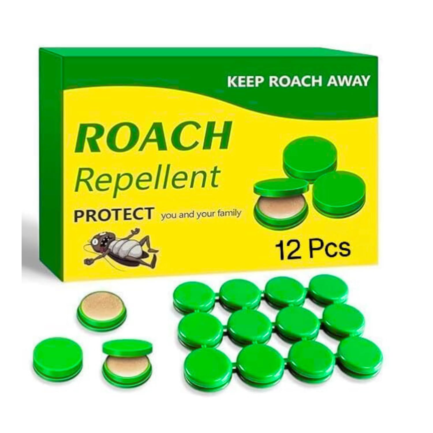 generic Zendro Roach Killer 12 Pcs Indoor Infestation, Cockroach Killing Traps Indoor/Outdoor, Quick Catch Roach Bait Station for Small & Large Roaches, Roach Repellent, Effectively (Pack of 12 Pcs)-picture-13