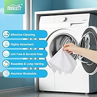 Vista 6 de HOMEXCEL Paño de limpieza de microfibra blanco, paquete de 12 toallas de microfibra premium para autos, sin pelusa, sin arañazos, altamente