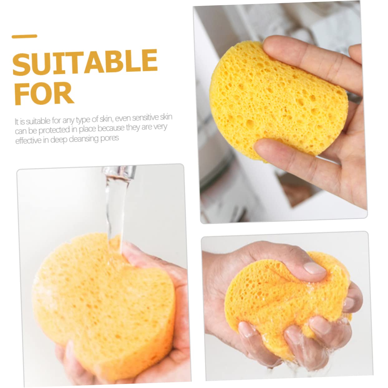 Housoutil 125 Stk Kompressionsgesichtspuff gesichtsschwamm reinigung Gesichtsschwämme Schrubber Schwamm Make-up-Schwämme Spa Stiftung Make-up-Puder Puderquaste Gesichtswäsche