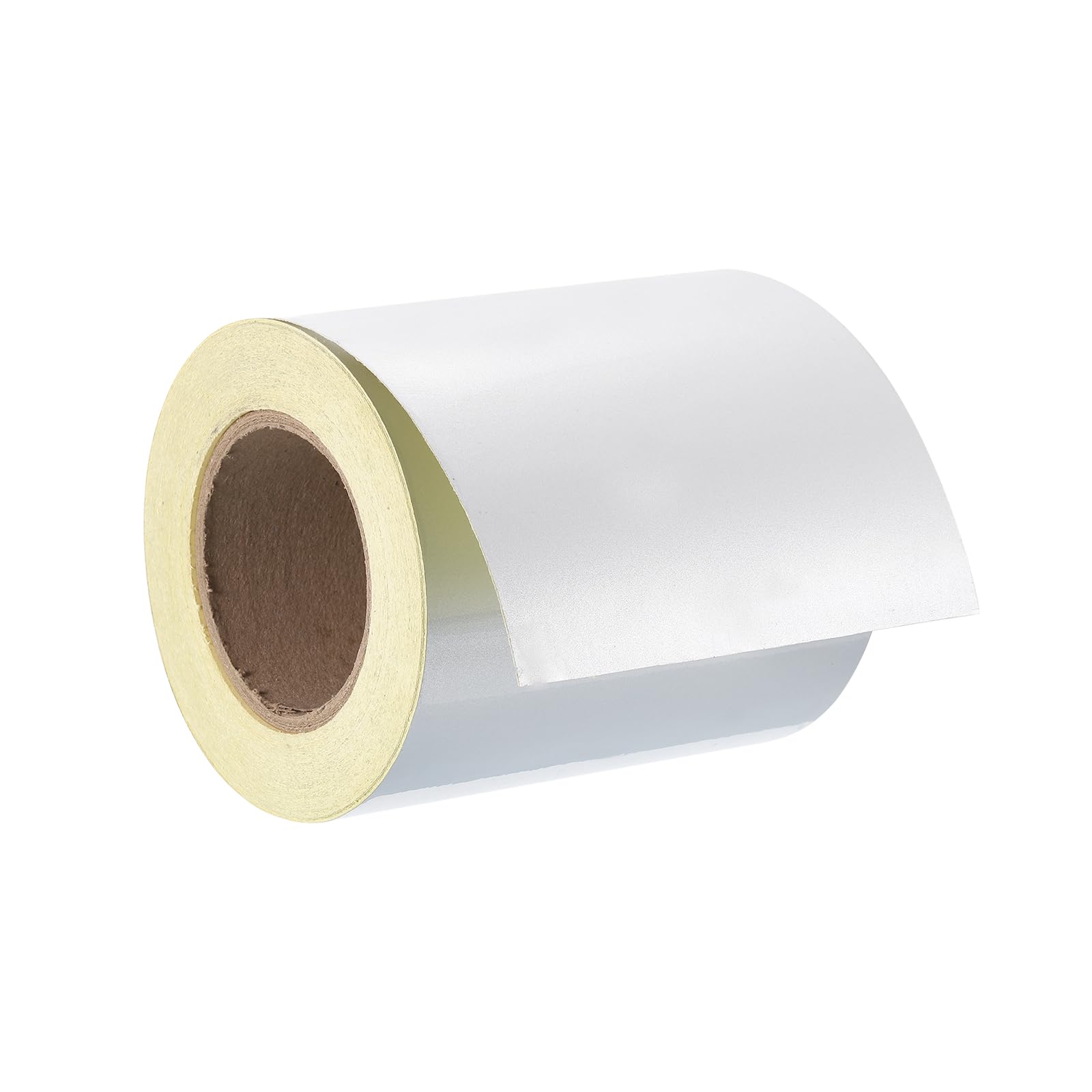 PATIKIL Cinta Reflectante Adhesiva, 45.7m x 15cm(L*A) Cinta de Seguridad Impermeable con Adhesivo de Alta Visibilidad Reflectante de Precaución para Camiones Coches Blanco
