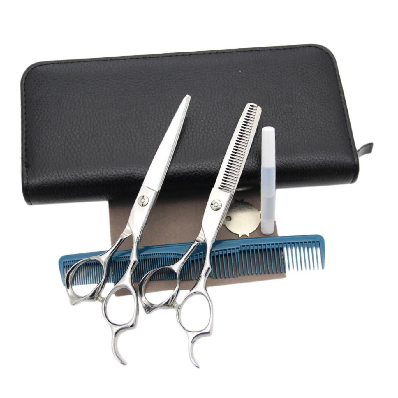 Tijeras de Corte de Acero Inoxidable Tijeras Cabello Rectas Herramienta para Cortar el Cabello Salón de Peluquería