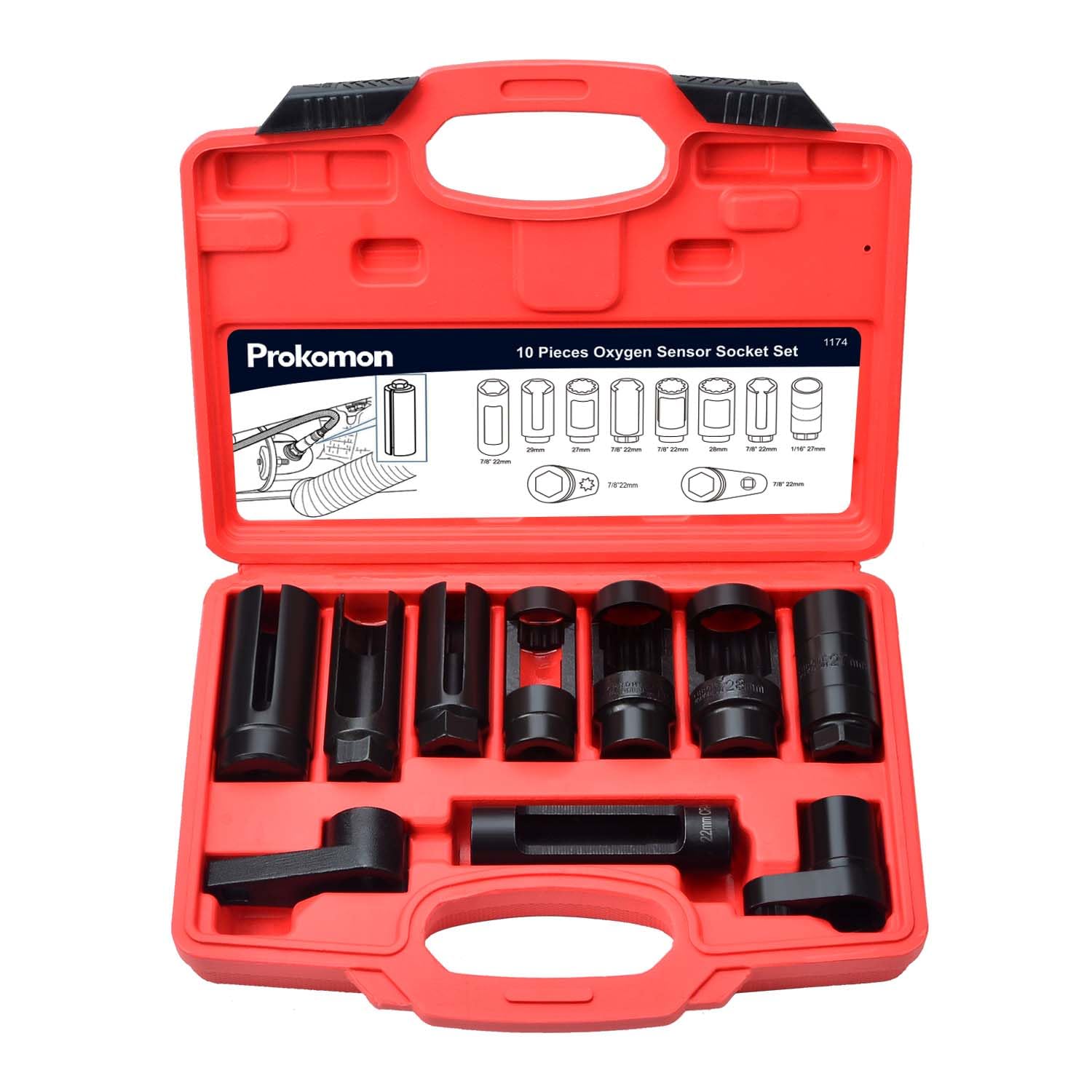 Prokomon 10pcs Oxygen Sensor Socket Set