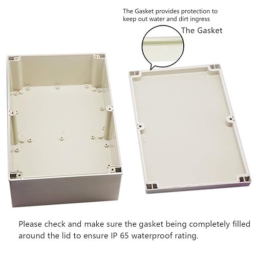 Miniatura 9 de Zulkit Caja de conexiones de plástico ABS a prueba de polvo, impermeable, IP65, cajas eléctricas universales para proyectos, gris 7.9 x 4.7 x 2.2