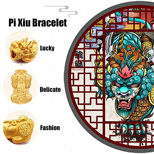 SOOWOOT Feng Shui Wealth And Luck Bracelet for Men Women: 3Pcs set with Pixiu and black obsidian. It brings prosperity, offers protection, attracts good fortune and repels evil spirits3