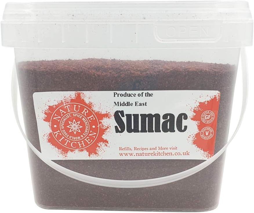 Nature Kitchen Sumac Powder, 500g Premium Ground Sumac for Cooking, Gluten Free, Vegan, Bright Tangy Spice for Salads, Meats, Kebabs, Hummus and Middle Eastern Cuisine