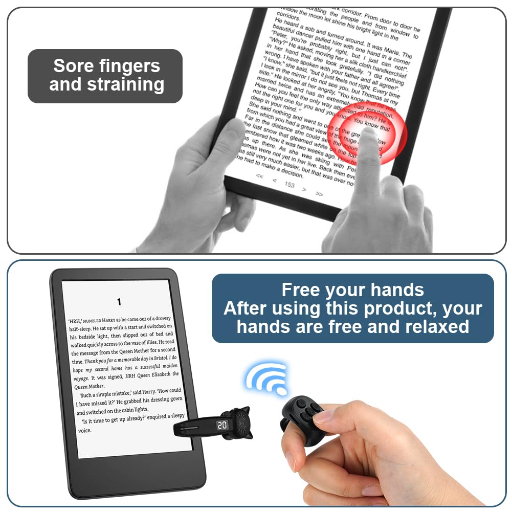 Vicloon RF Telecomando Pagina Turner per Kindle, iPad, Tablet, Scattare Foto, Registrazione Video