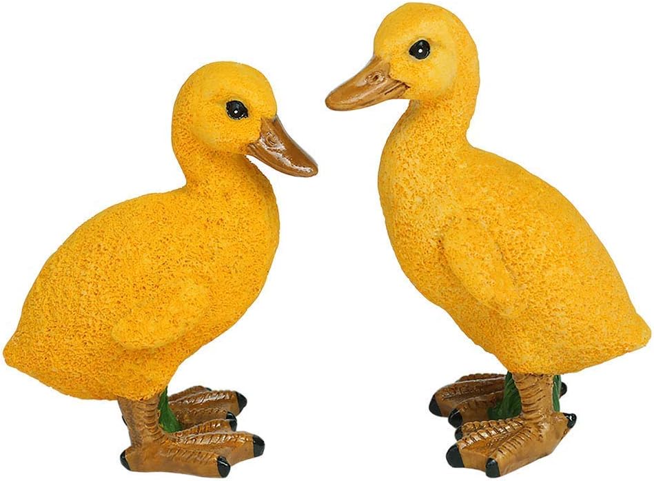 Duck Statues Polyresin Duck Figures Outdoor Garden Decoration (Pack of 2)